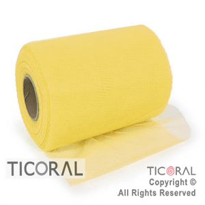 CINTA DE TUL AMARILLO 14cm x 50mts x 1